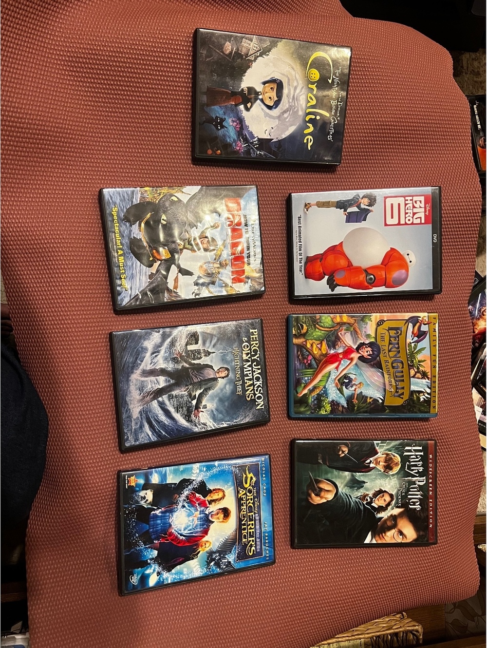 DVD Movie Lot-Coraline, Big Hero 6, How to Train Your Dragon, Harry Potter &More